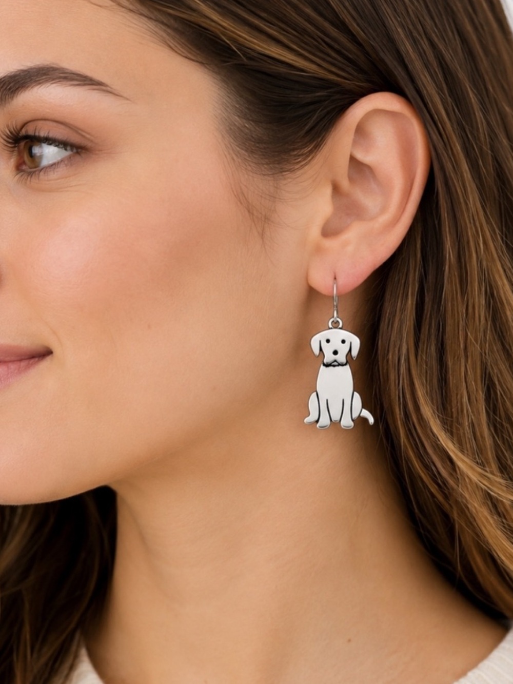 NWT Silver Labrador Retriever Earrings - Dog Dangle Mom Jewelry
C3